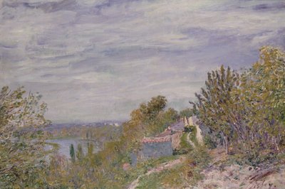 Pfad in den Gärten von By, Maienmorgen, ca. 1891 von Alfred Sisley